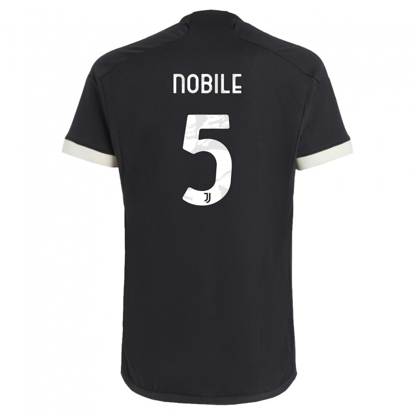 Hombre Camiseta Riccardo Nobile #5 Negro Equipación Tercera 2023/24 La Camisa Perú