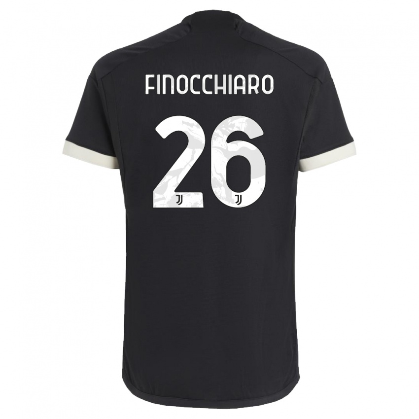 Hombre Camiseta Gabriele Finocchiaro #26 Negro Equipación Tercera 2023/24 La Camisa Perú