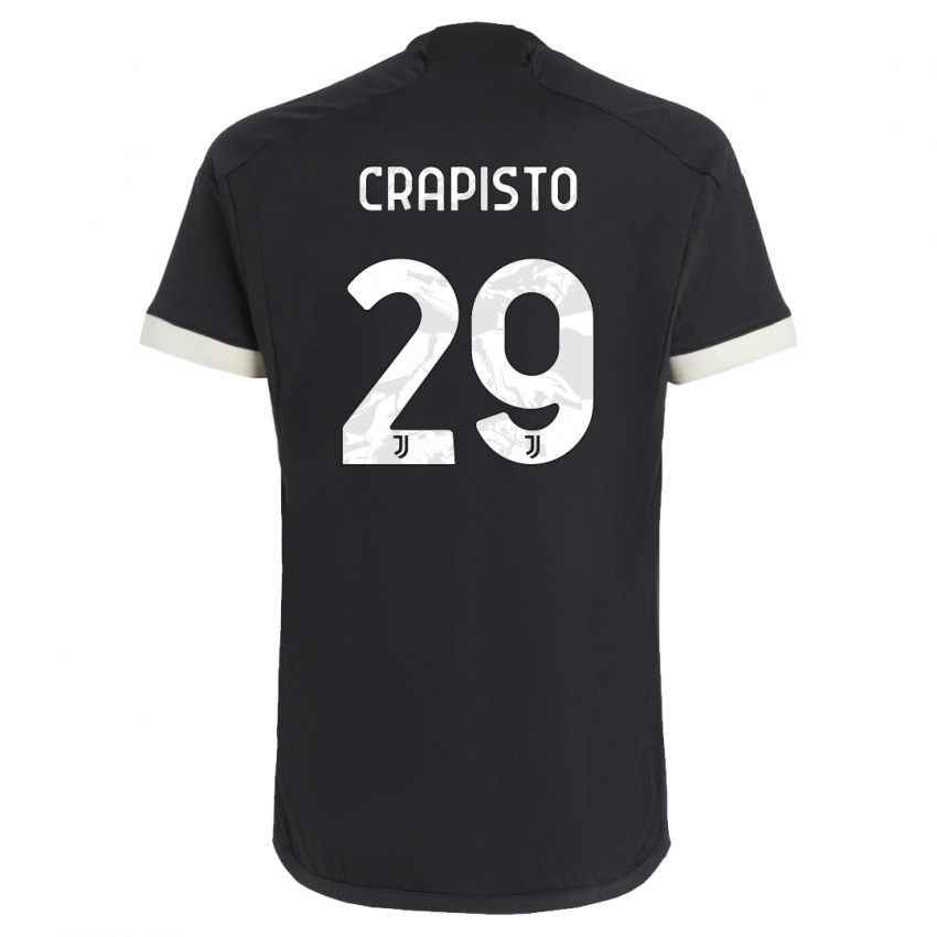 Hombre Camiseta Francesco Crapisto #29 Negro Equipación Tercera 2023/24 La Camisa Perú