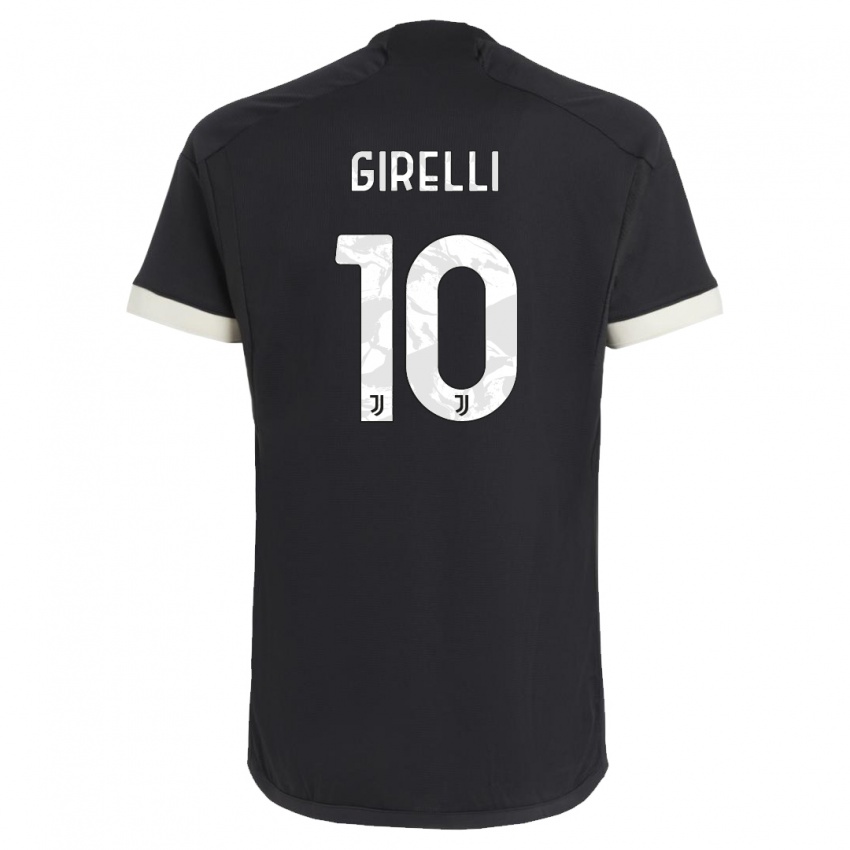 Hombre Camiseta Cristiana Girelli #10 Negro Equipación Tercera 2023/24 La Camisa Perú