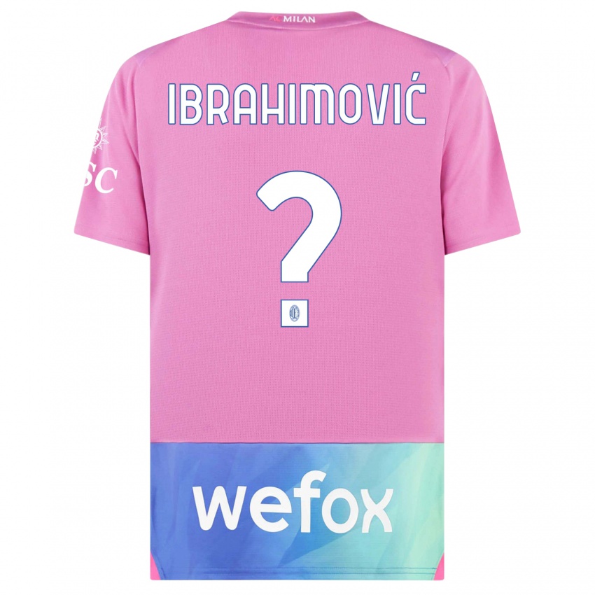 Hombre Camiseta Maximilian Ibrahimović #0 Rosado Morado Equipación Tercera 2023/24 La Camisa Perú