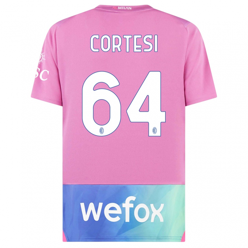 Hombre Camiseta Selena Cortesi #64 Rosado Morado Equipación Tercera 2023/24 La Camisa Perú