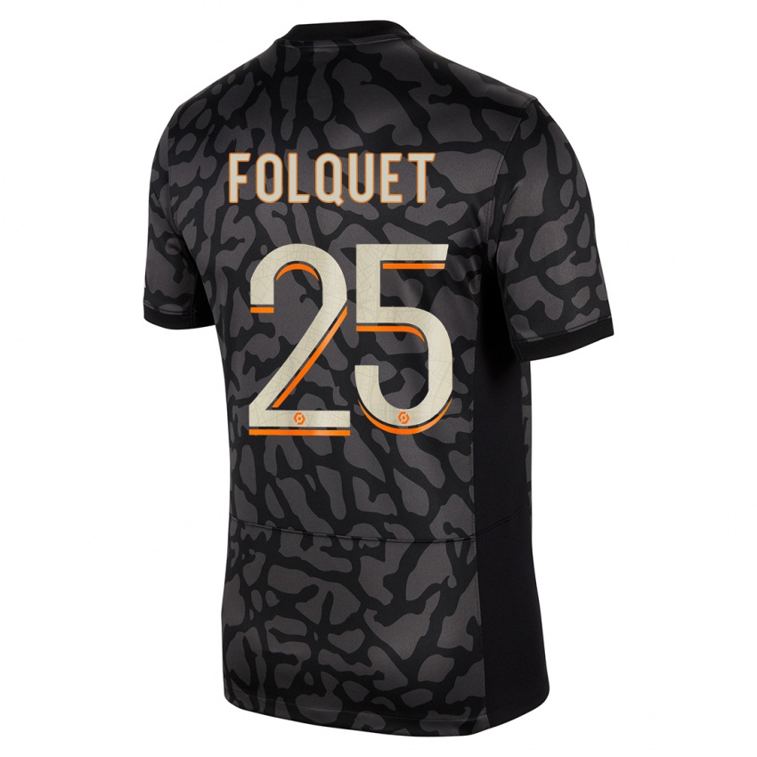 Hombre Camiseta Magnaba Folquet #25 Negro Equipación Tercera 2023/24 La Camisa Perú