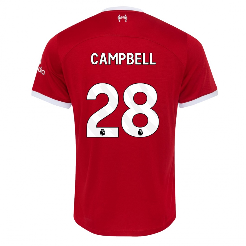 Mujer Camiseta Megan Campbell #28 Rojo 1ª Equipación 2023/24 La Camisa Perú