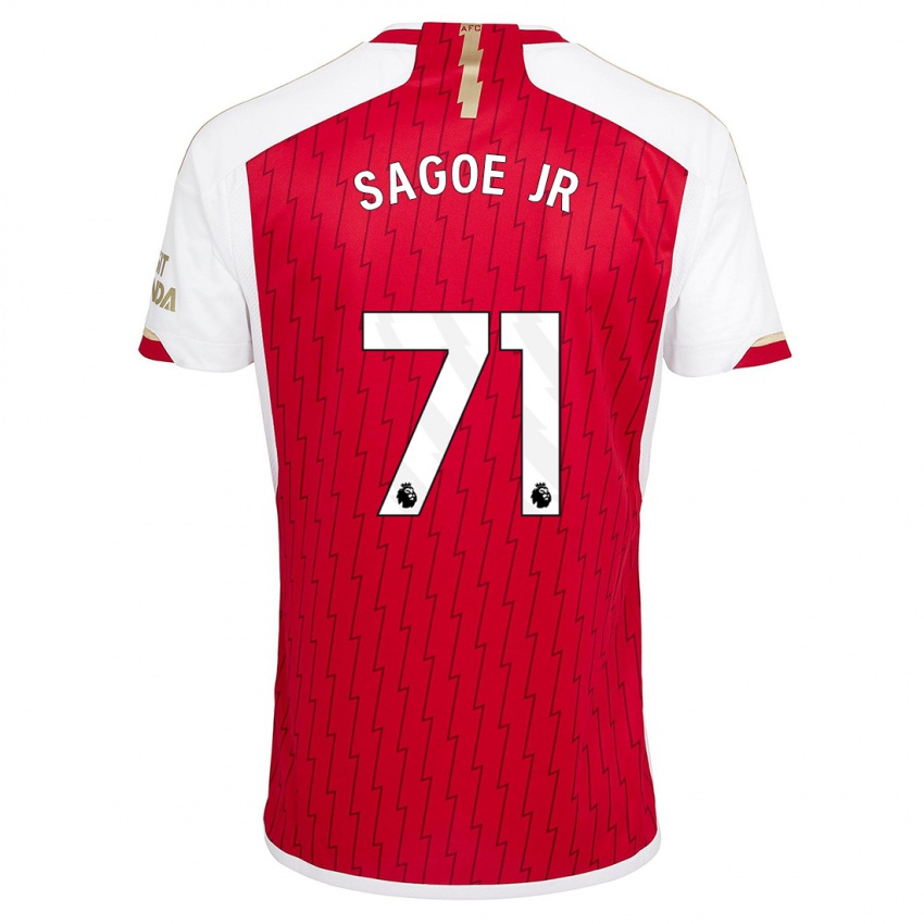 Mujer Camiseta Charles Sagoe Jr #71 Rojo 1ª Equipación 2023/24 La Camisa Perú