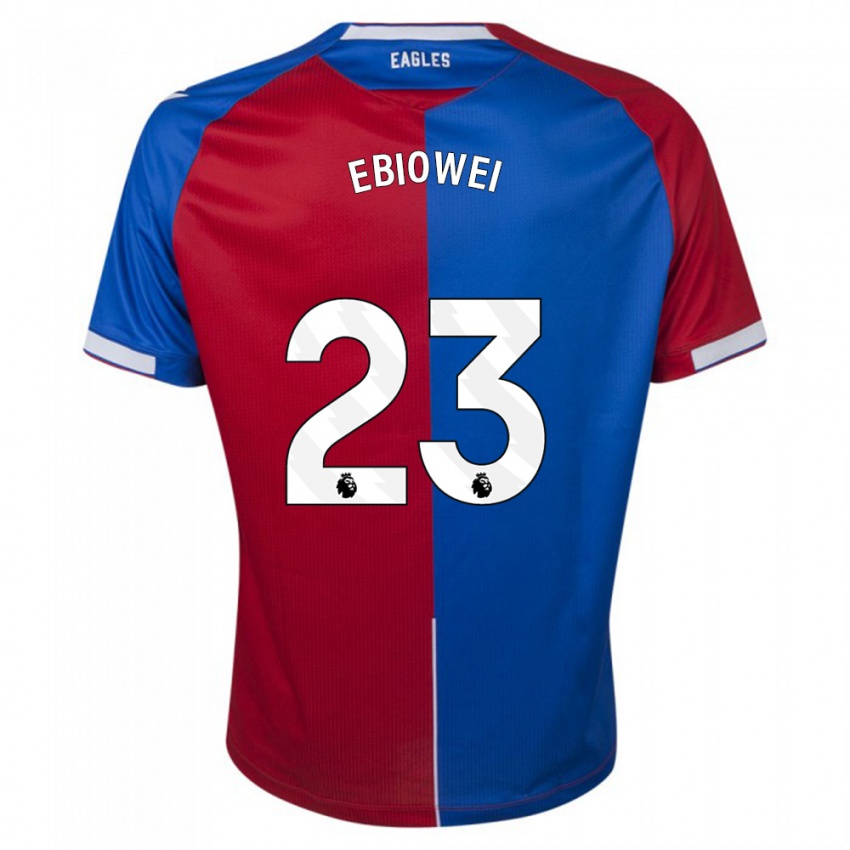 Mujer Camiseta Malcolm Ebiowei #23 Rojo Azul 1ª Equipación 2023/24 La Camisa Perú