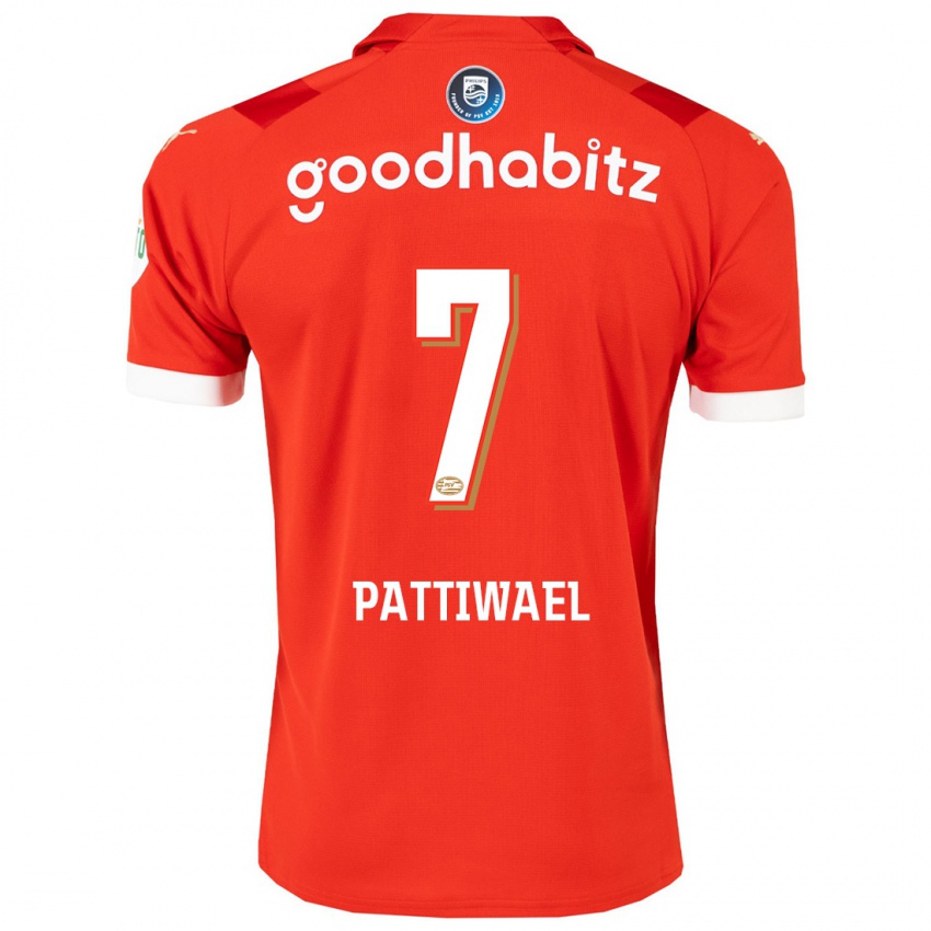 Mujer Camiseta Naomi Pattiwael #7 Rojo 1ª Equipación 2023/24 La Camisa Perú