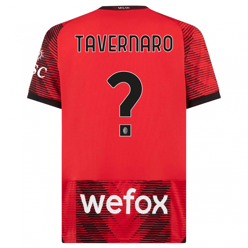 Mujer Camiseta Federico Tavernaro #0 Negro Rojo 1ª Equipación 2023/24 La Camisa Perú