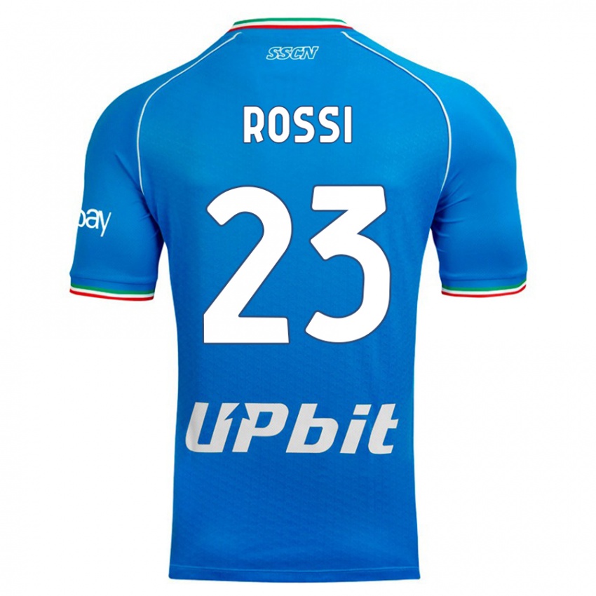 Mujer Camiseta Leonardo Rossi #23 Cielo Azul 1ª Equipación 2023/24 La Camisa Perú