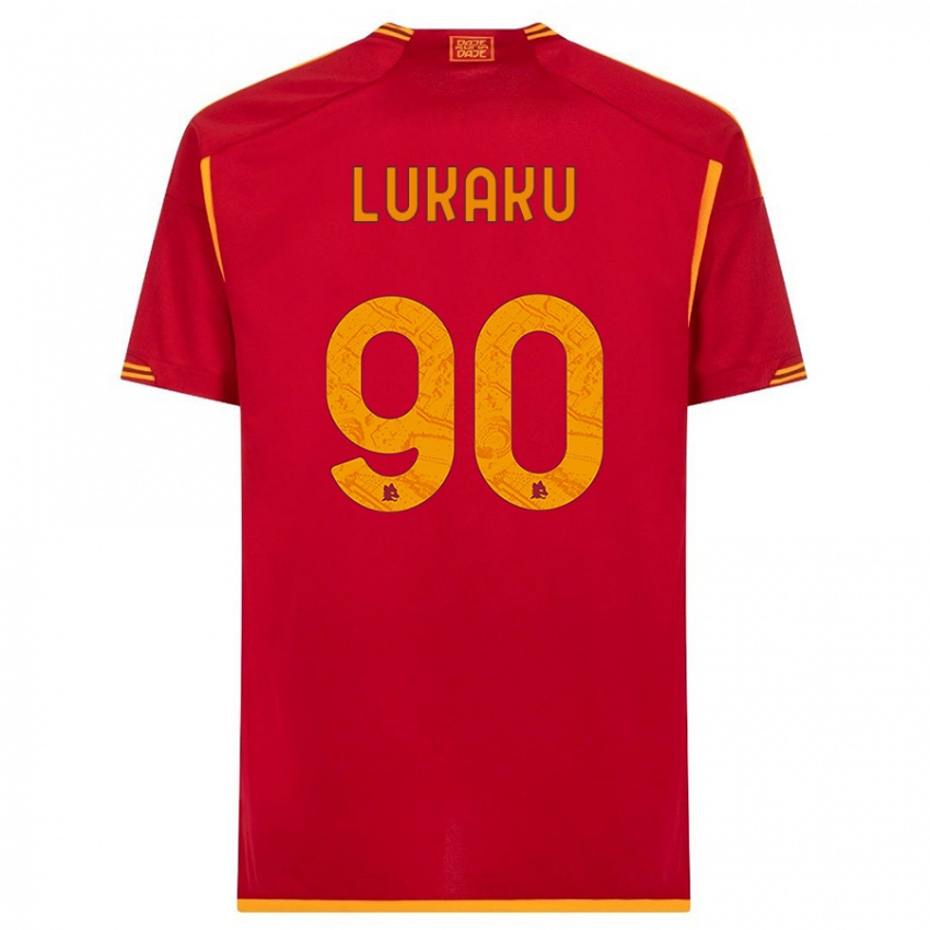 Mujer Camiseta Romelu Lukaku #90 Rojo 1ª Equipación 2023/24 La Camisa Perú