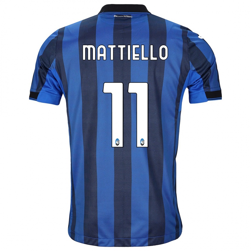 Mujer Camiseta Federico Mattiello #11 Azul Negro 1ª Equipación 2023/24 La Camisa Perú