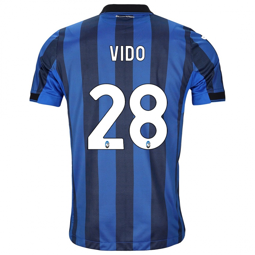 Mujer Camiseta Luca Vido #28 Azul Negro 1ª Equipación 2023/24 La Camisa Perú