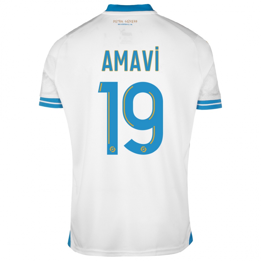 Mujer Camiseta Jordan Amavi #19 Blanco 1ª Equipación 2023/24 La Camisa Perú