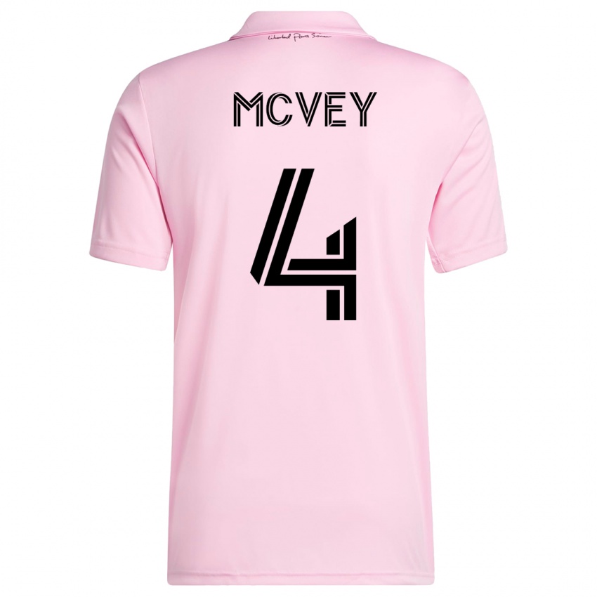Mujer Camiseta Christopher Mcvey #4 Rosa 1ª Equipación 2023/24 La Camisa Perú