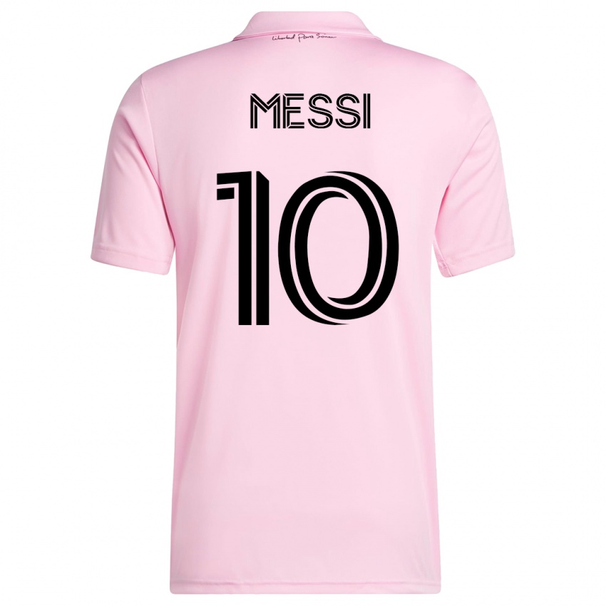 Mujer Camiseta Lionel Messi #10 Rosa 1ª Equipación 2023/24 La Camisa Perú