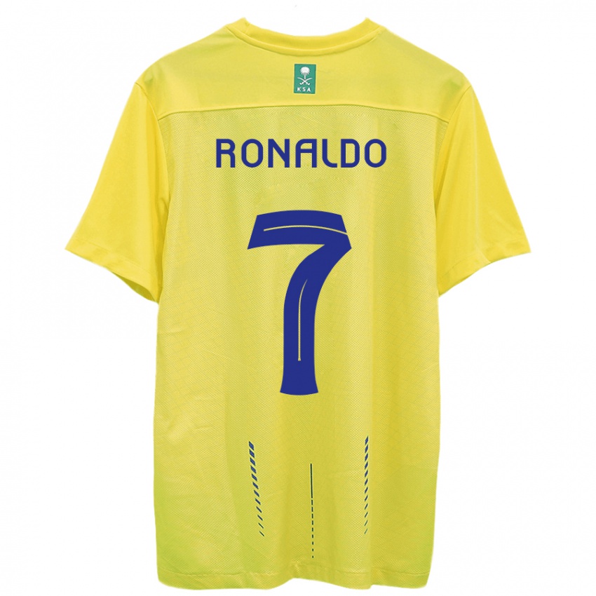 Mujer Camiseta Cristiano Ronaldo #7 Amarillo 1ª Equipación 2023/24 La Camisa Perú