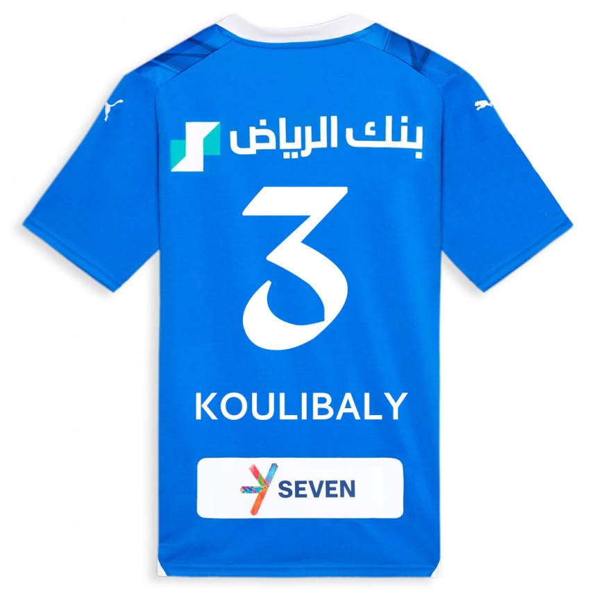 Mujer Camiseta Kalidou Koulibaly #3 Azul 1ª Equipación 2023/24 La Camisa Perú