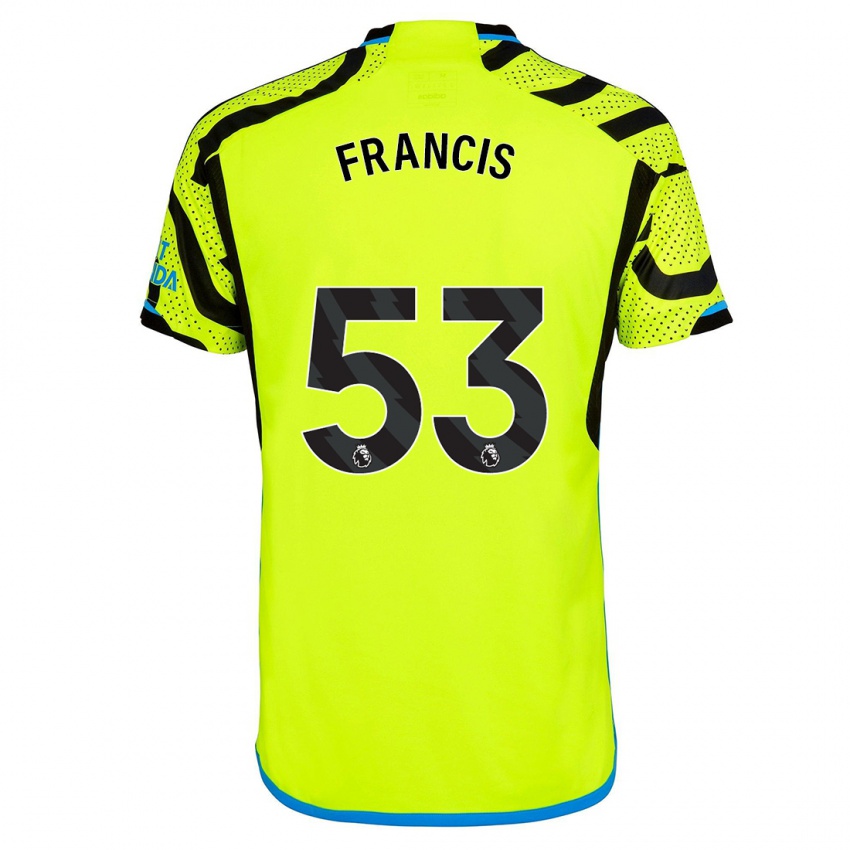 Mujer Camiseta Jack Henry Francis #53 Amarillo 2ª Equipación 2023/24 La Camisa Perú