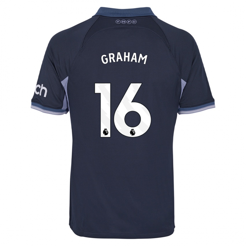 Mujer Camiseta Kit Graham #16 Azul Oscuro 2ª Equipación 2023/24 La Camisa Perú