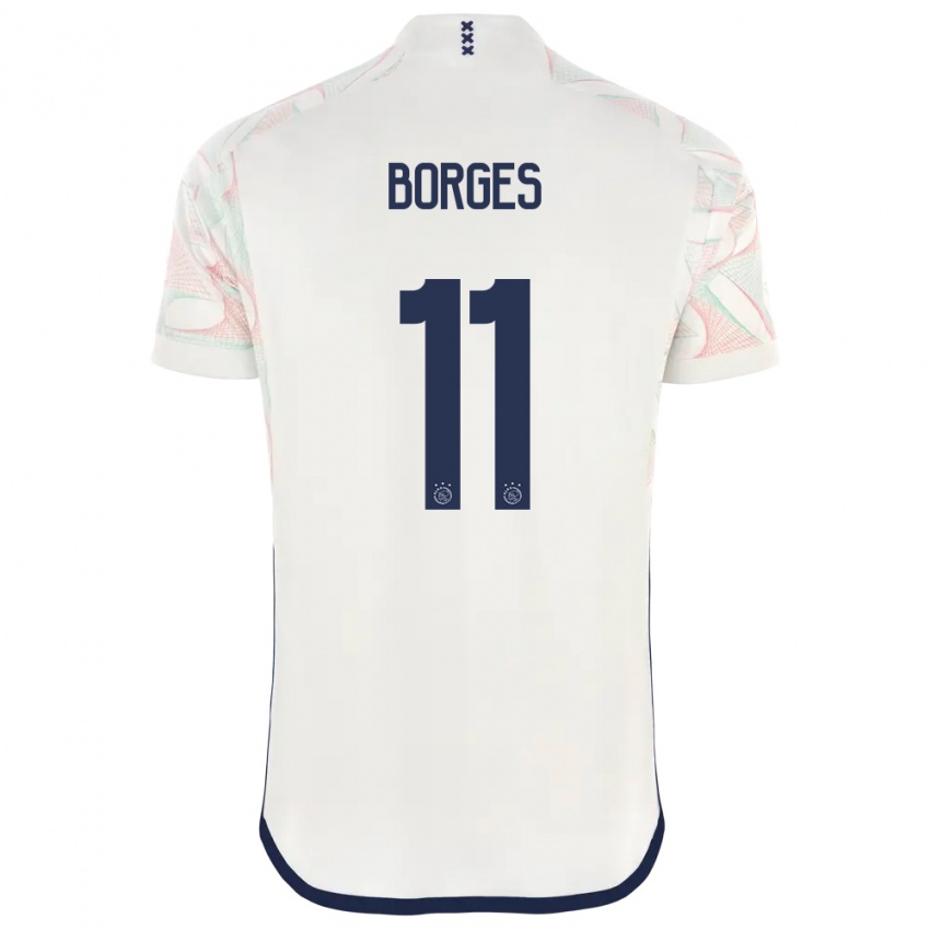 Mujer Camiseta Carlos Borges #11 Blanco 2ª Equipación 2023/24 La Camisa Perú