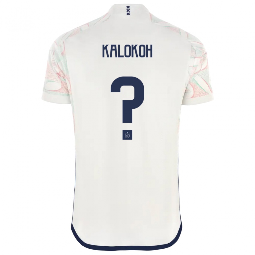 Mujer Camiseta David Kalokoh #0 Blanco 2ª Equipación 2023/24 La Camisa Perú