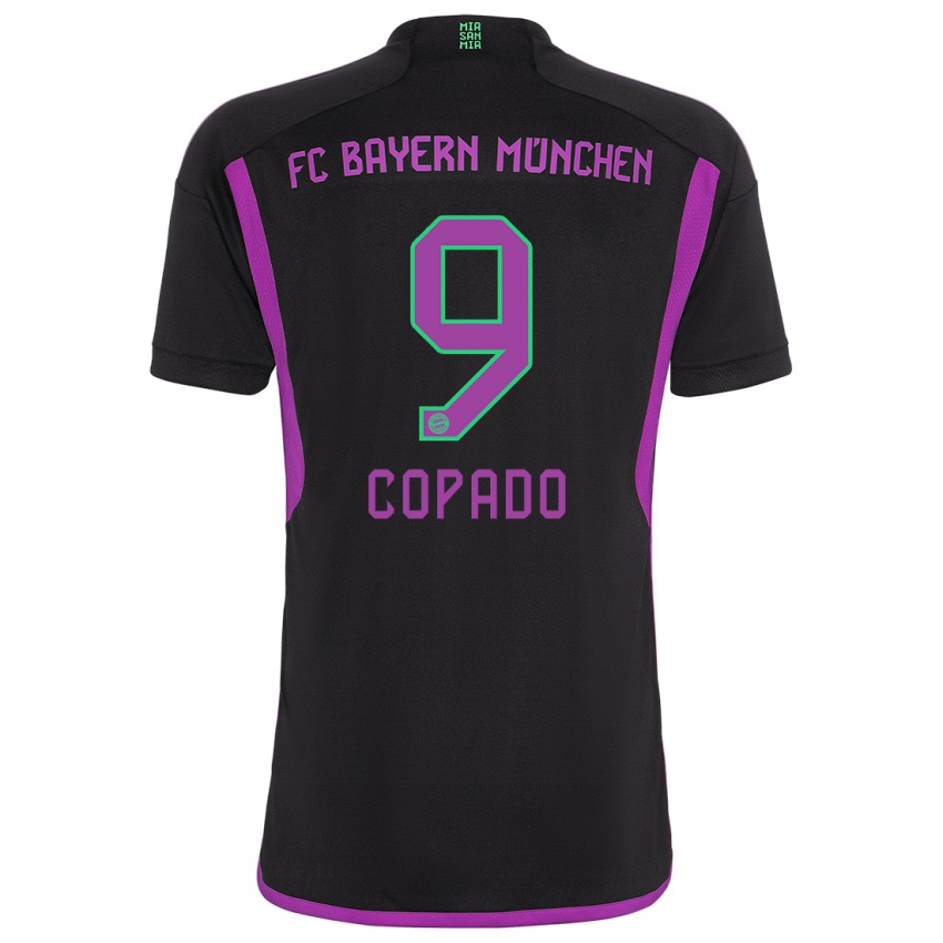 Mujer Camiseta Lucas Copado #9 Negro 2ª Equipación 2023/24 La Camisa Perú