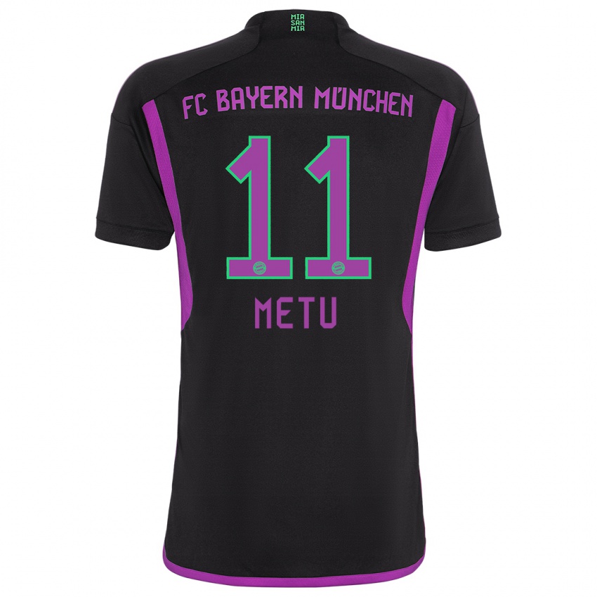 Mujer Camiseta Emilian Metu #11 Negro 2ª Equipación 2023/24 La Camisa Perú