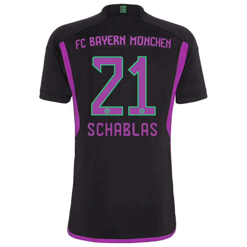 Mujer Camiseta Matteo Schablas #21 Negro 2ª Equipación 2023/24 La Camisa Perú