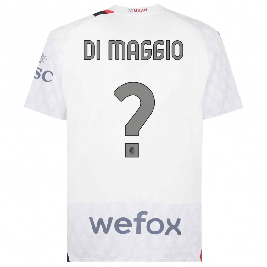 Mujer Camiseta Simone Di Maggio #0 Blanco 2ª Equipación 2023/24 La Camisa Perú