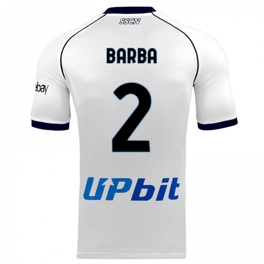 Mujer Camiseta Benedetto Barba #2 Blanco 2ª Equipación 2023/24 La Camisa Perú