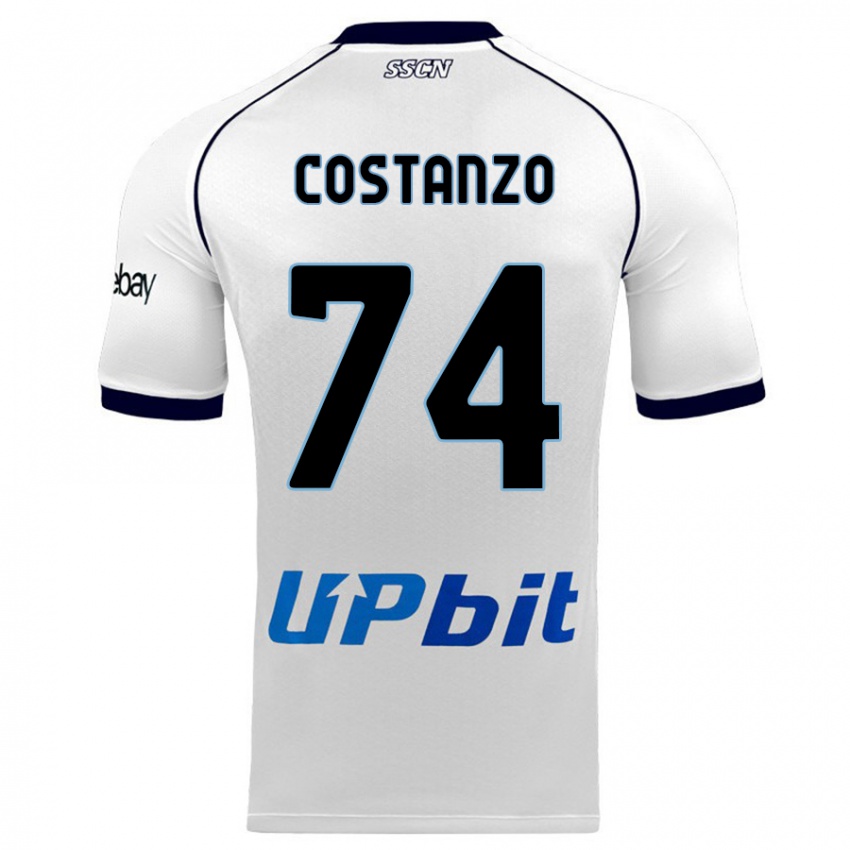 Mujer Camiseta Davide Costanzo #74 Blanco 2ª Equipación 2023/24 La Camisa Perú