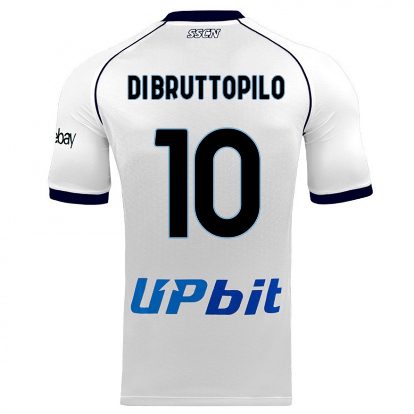 Mujer Camiseta Giuseppe Ambrosino Di Bruttopilo #10 Blanco 2ª Equipación 2023/24 La Camisa Perú