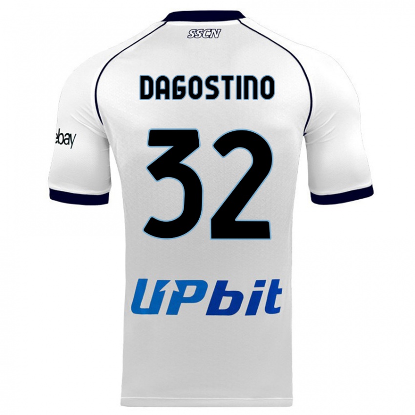 Mujer Camiseta Giuseppe Dagostino #32 Blanco 2ª Equipación 2023/24 La Camisa Perú