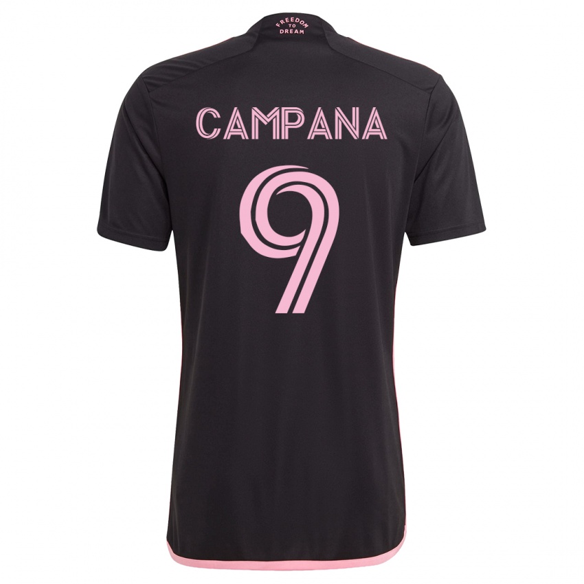 Mujer Camiseta Leonardo Campana #9 Negro 2ª Equipación 2023/24 La Camisa Perú