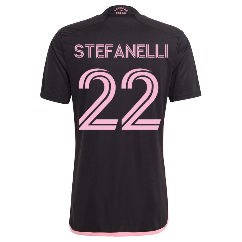 Mujer Camiseta Nicolás Stefanelli #22 Negro 2ª Equipación 2023/24 La Camisa Perú