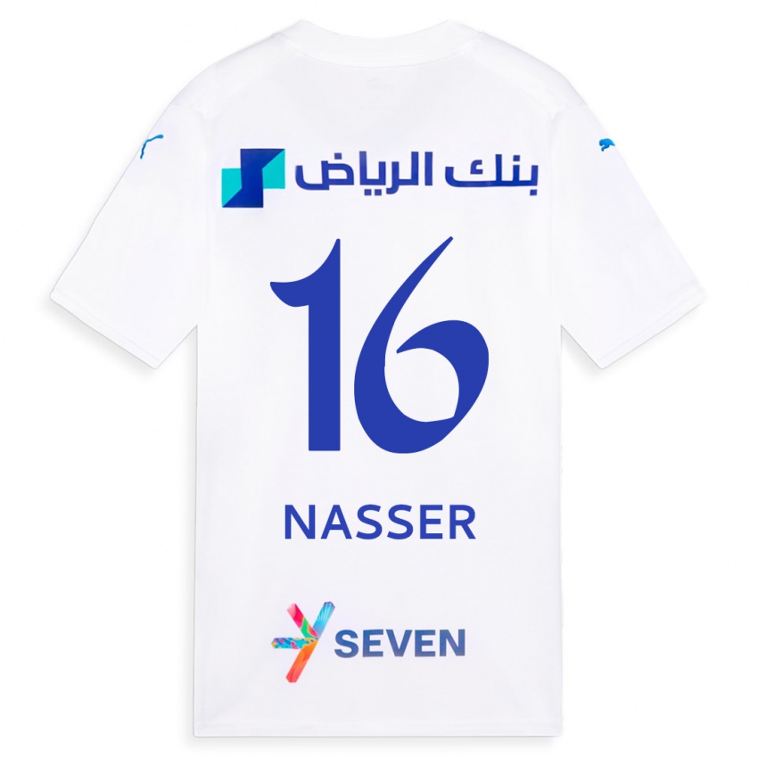 Mujer Camiseta Nasser Al-Dawsari #16 Blanco 2ª Equipación 2023/24 La Camisa Perú