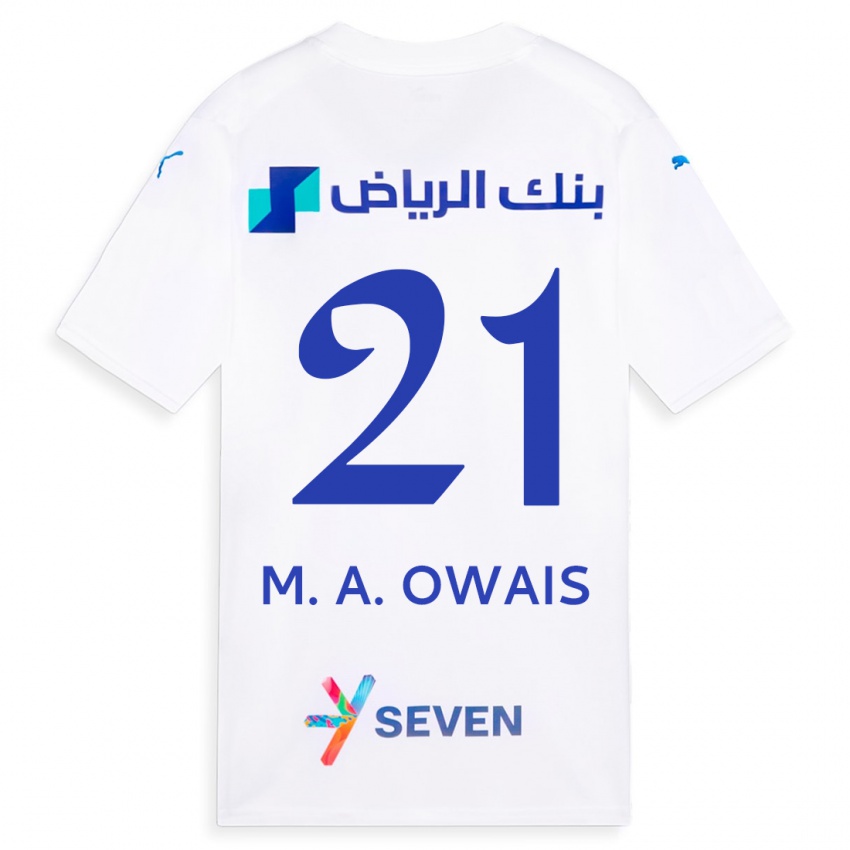 Mujer Camiseta Mohammed Al-Owais #21 Blanco 2ª Equipación 2023/24 La Camisa Perú