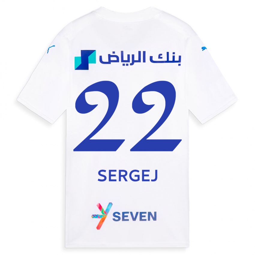 Mujer Camiseta Sergej Milinkovic-Savic #22 Blanco 2ª Equipación 2023/24 La Camisa Perú