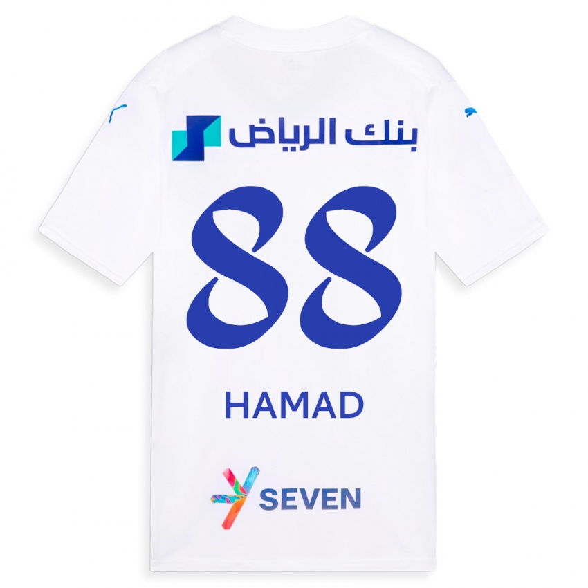 Mujer Camiseta Hamad Al-Yami #88 Blanco 2ª Equipación 2023/24 La Camisa Perú