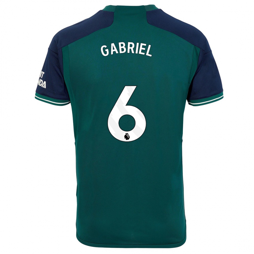 Mujer Camiseta Gabriel Magalhaes #6 Verde Equipación Tercera 2023/24 La Camisa Perú