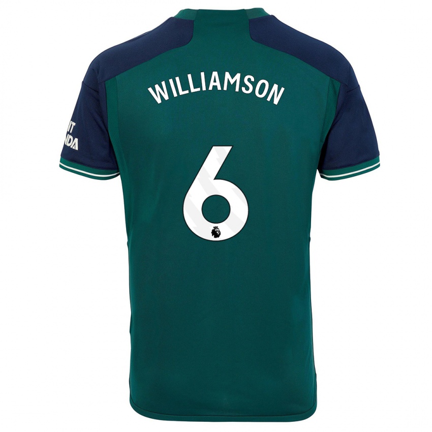 Mujer Camiseta Leah Williamson #6 Verde Equipación Tercera 2023/24 La Camisa Perú