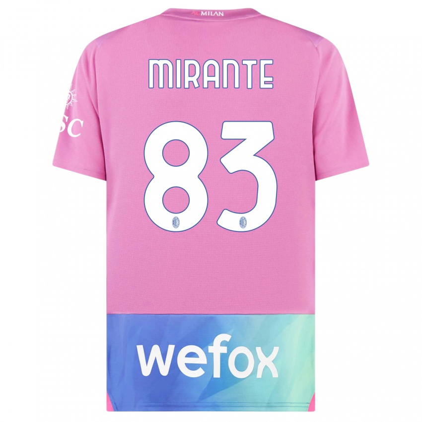 Mujer Camiseta Antonio Mirante #83 Rosado Morado Equipación Tercera 2023/24 La Camisa Perú