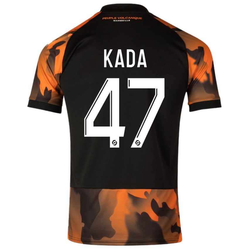 Mujer Camiseta Joakim Kada #47 Negro Naranja Equipación Tercera 2023/24 La Camisa Perú