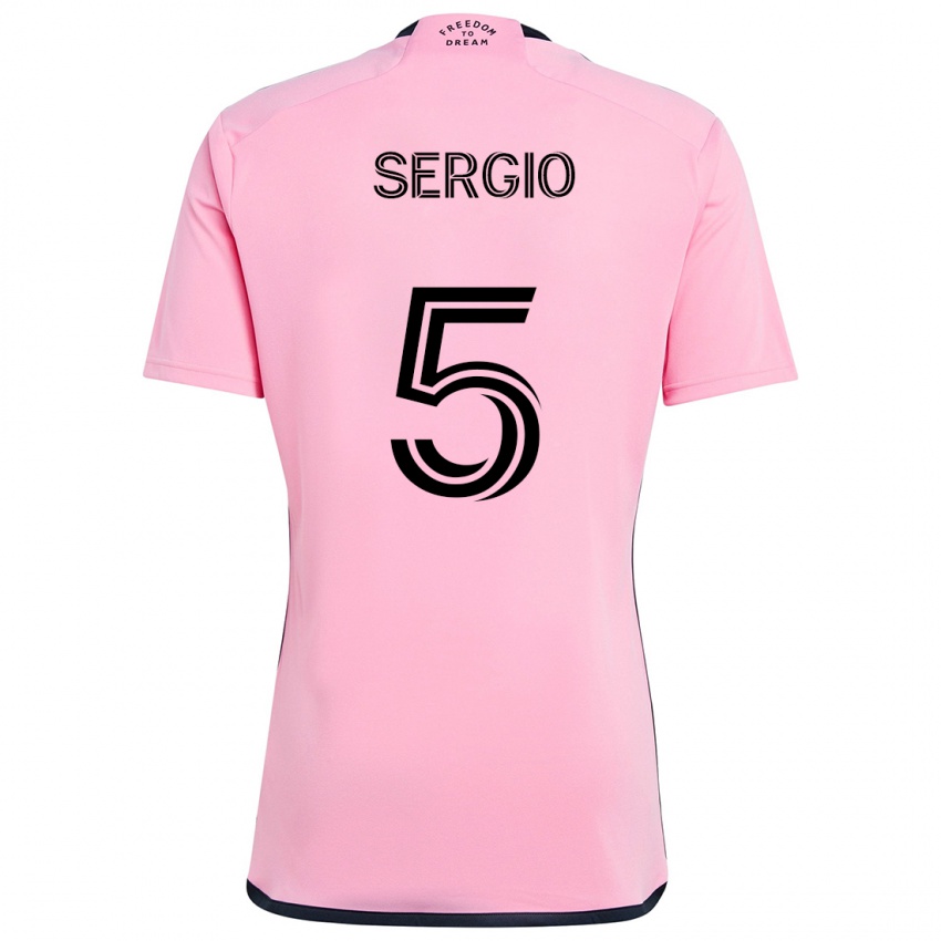 Niño Camiseta Sergio Busquets #5 Rosa 1ª Equipación 2024/25 La Camisa Perú