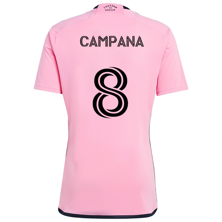 Niño Camiseta Leonardo Campana #8 Rosa 1ª Equipación 2024/25 La Camisa Perú