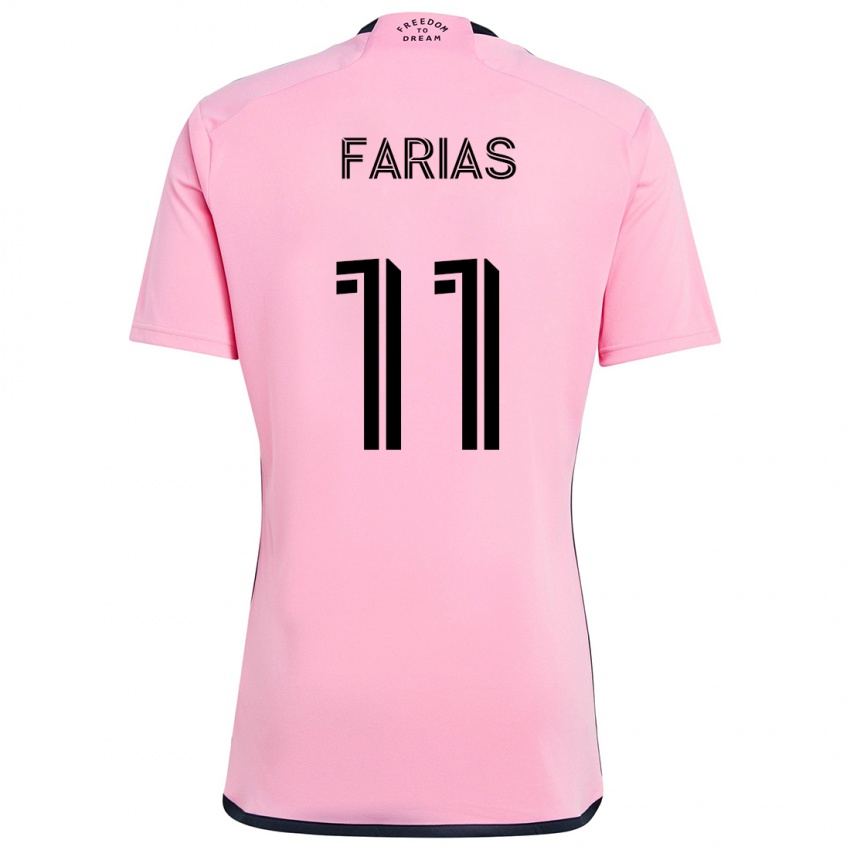 Niño Camiseta Facundo Farías #11 Rosa 1ª Equipación 2024/25 La Camisa Perú