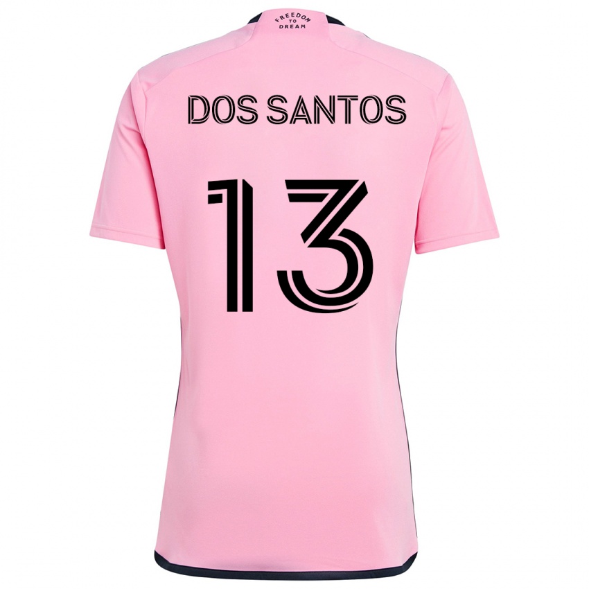 Niño Camiseta Cj Dos Santos #13 Rosa 1ª Equipación 2024/25 La Camisa Perú