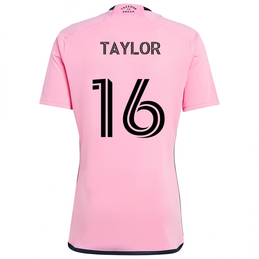 Niño Camiseta Robert Taylor #16 Rosa 1ª Equipación 2024/25 La Camisa Perú