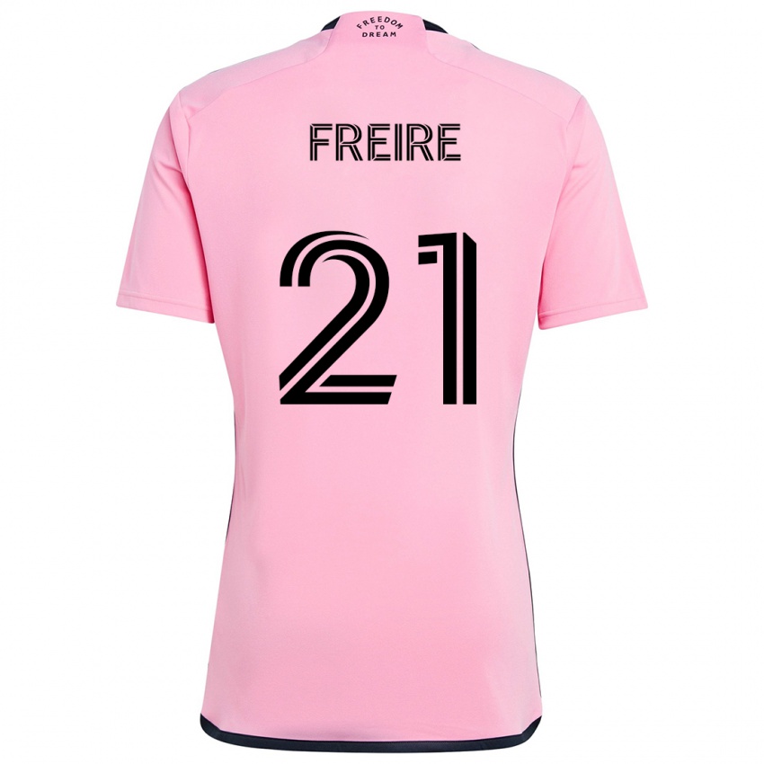 Niño Camiseta Nicolas Freire #21 Rosa 1ª Equipación 2024/25 La Camisa Perú