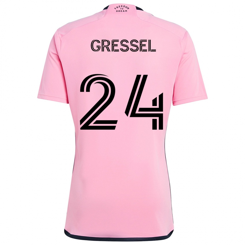 Niño Camiseta Julian Gressel #24 Rosa 1ª Equipación 2024/25 La Camisa Perú